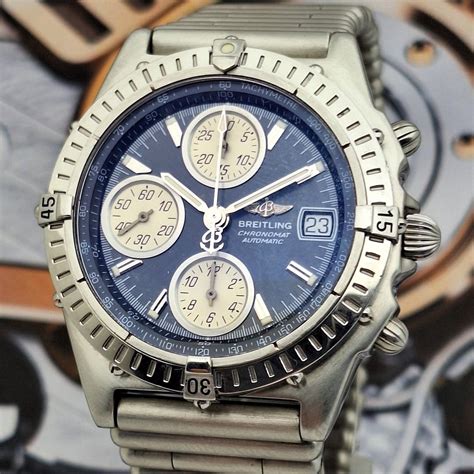 breitling blackbird a13350|chronomat blackbird blue dial.